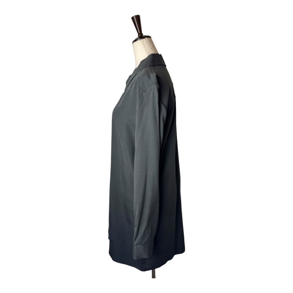 Michael Stars Dress Women Large Black Collared Long Sleeve Shirt Dress Mini NWT - Picture 5 of 11